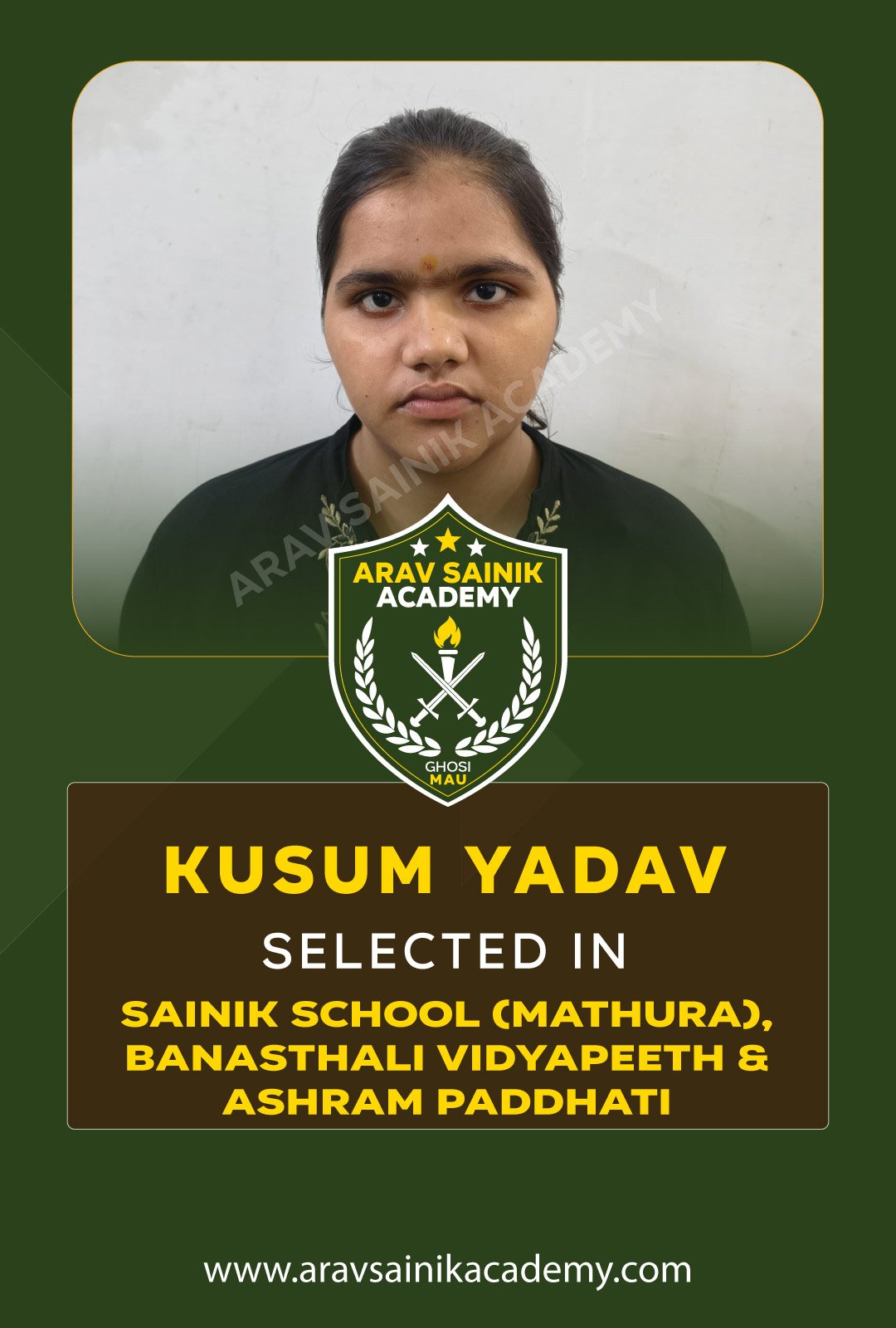 kusum-yadav-sainik-school-banasthali-vidyapeeth-ashram-paddhati
